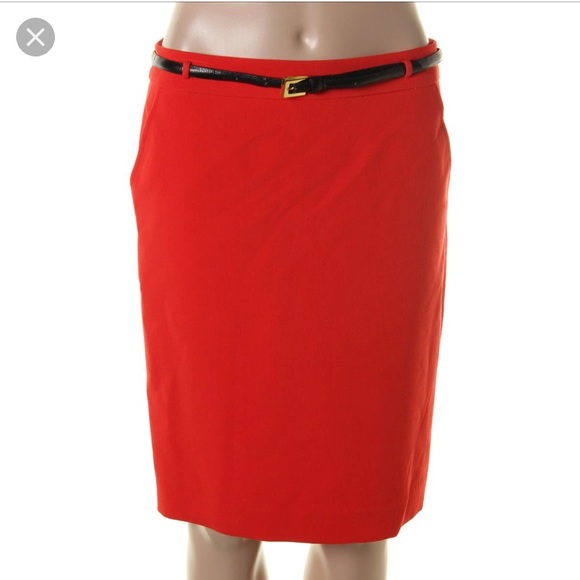 red business skirt